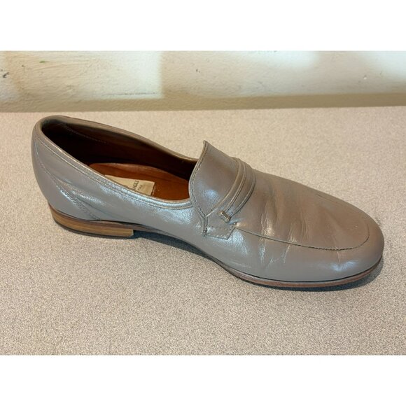 Bruno Magli Men\'s Leather Loafers Size 8.5 W, Made in Italy Taupe Slip-On Shoes main image 10